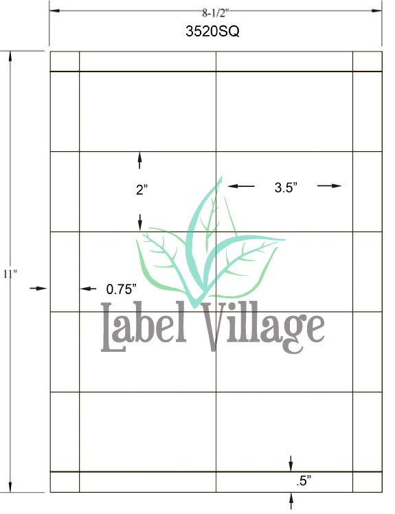 3.5" x 2.0" Rectangle Emerald Sand Sheet Labels