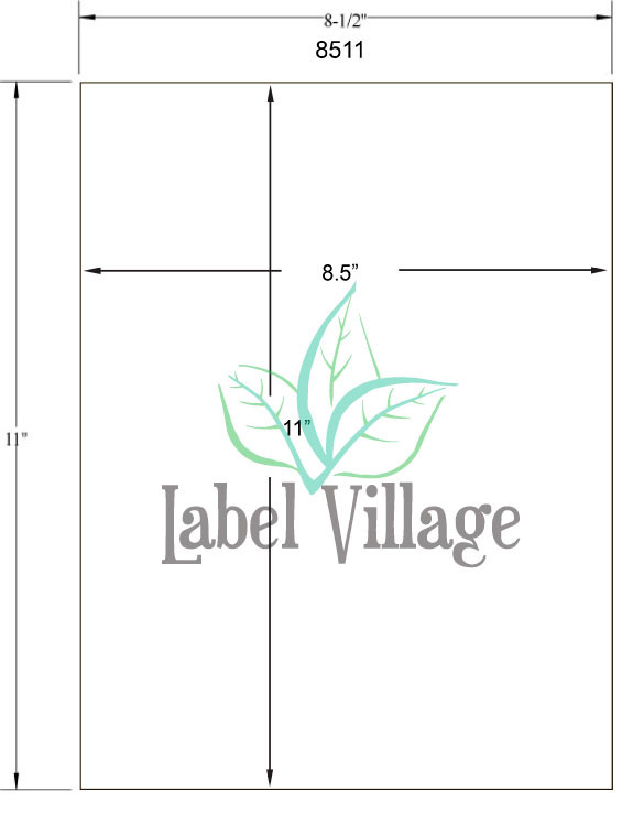 8.5" x 11" Rectangle Gloss White Sheet Labels