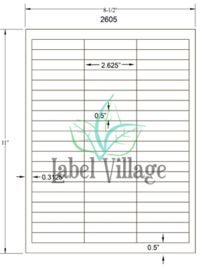 2.625" x 0.5" Rectangle Emerald Sand Sheet Labels