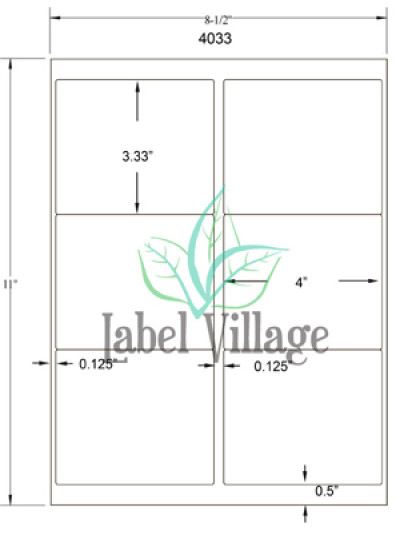4.0" x 3.3" Rectangle Gloss Clear Sheet Labels