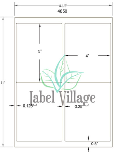 4.0" x 5.0" Rectangle Gloss White Sheet Labels