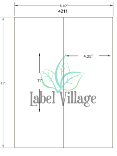 4.25" x 11" Rectangle Emerald Sand Sheet Labels