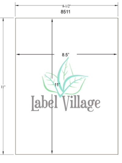 8.5" x 11" Rectangle White Sheet Labels